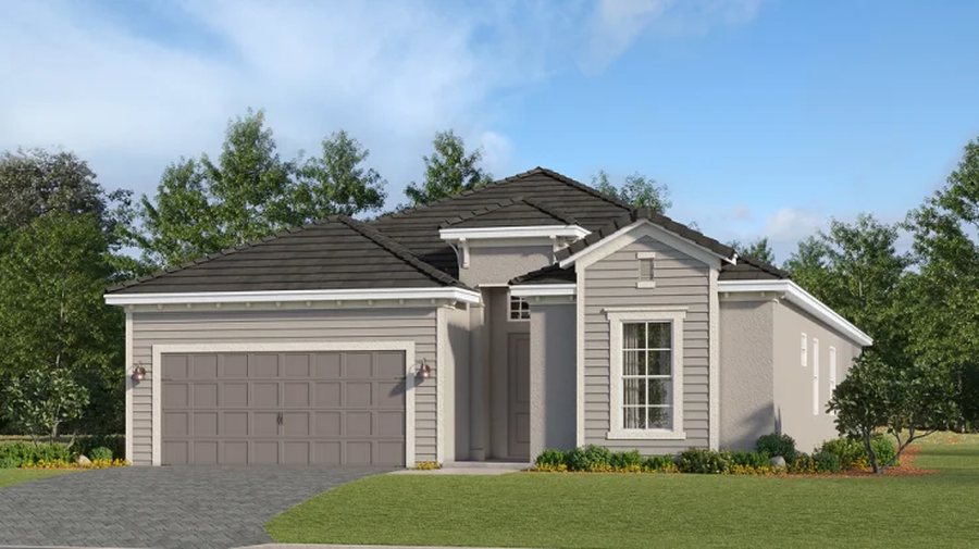 Front elevation rendering of the Maria home design at Stillwater