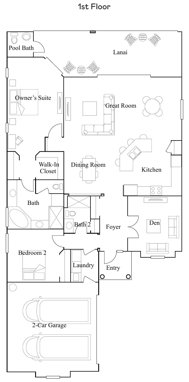 Floor plan drawing of the Victoria